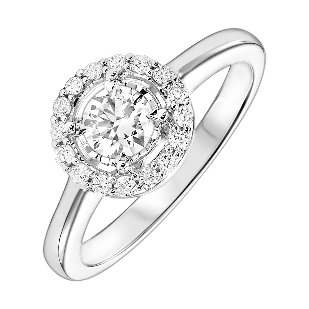14Kt White Gold Diamond 1/4Ctw Ring