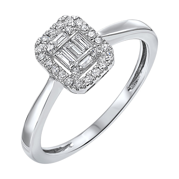 14Kt White Gold Diamond 1/4Ctw Ring
