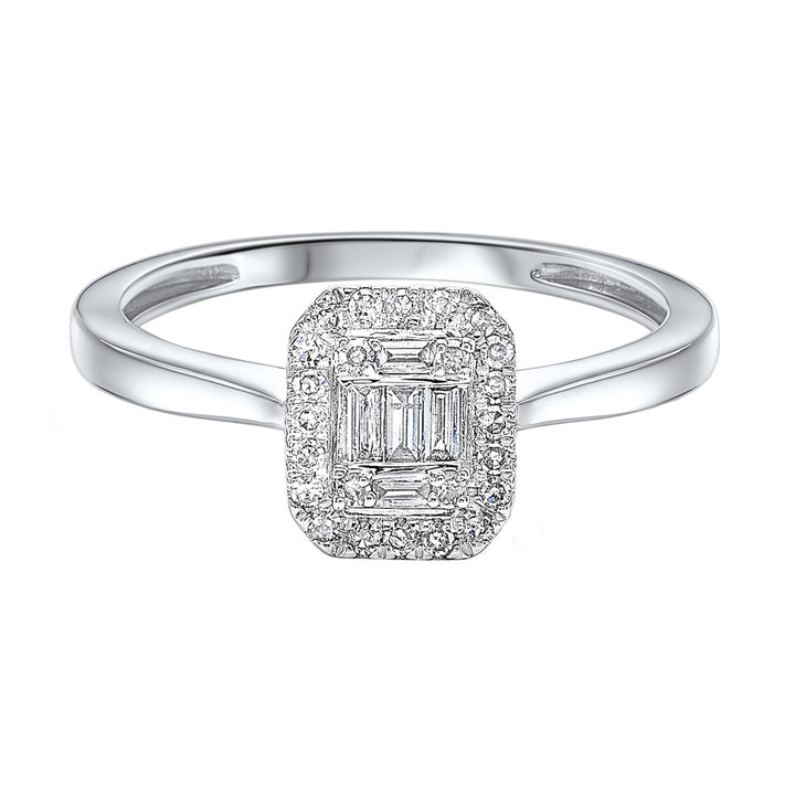 14Kt White Gold Diamond 1/4Ctw Ring