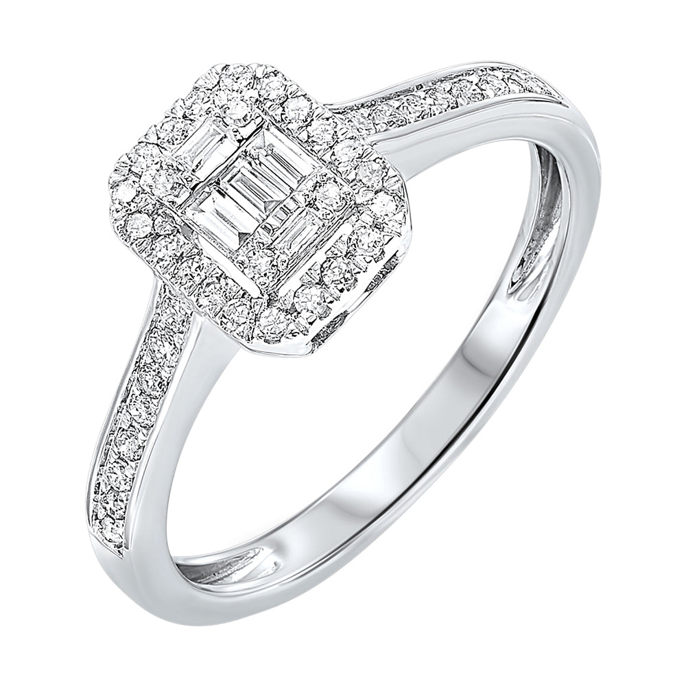 14Kt White Gold Diamond 3/4Ctw Ring
