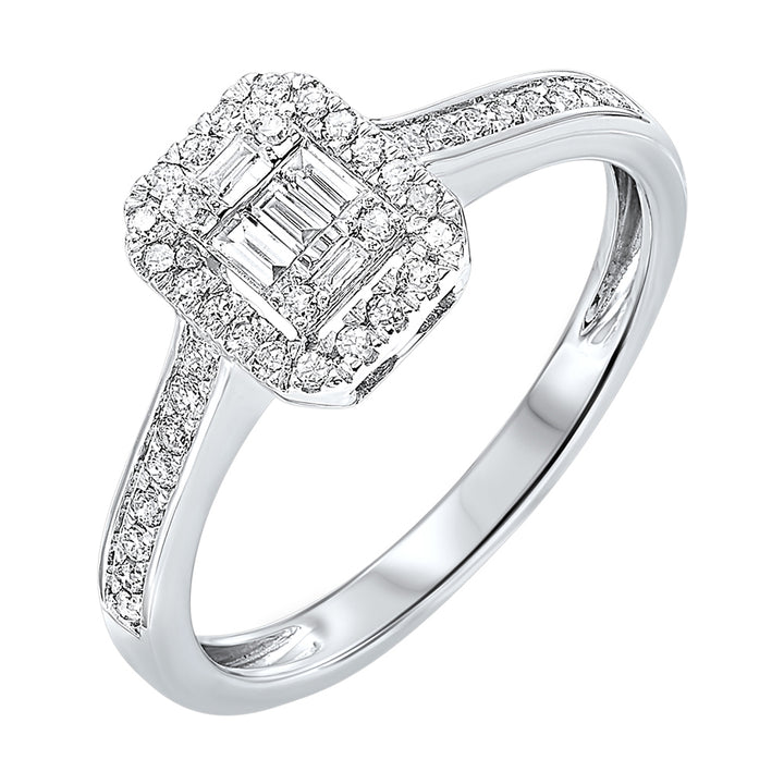 14Kt White Gold Diamond 3/4Ctw Ring
