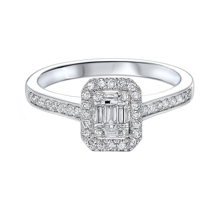 14Kt White Gold Diamond 3/4Ctw Ring