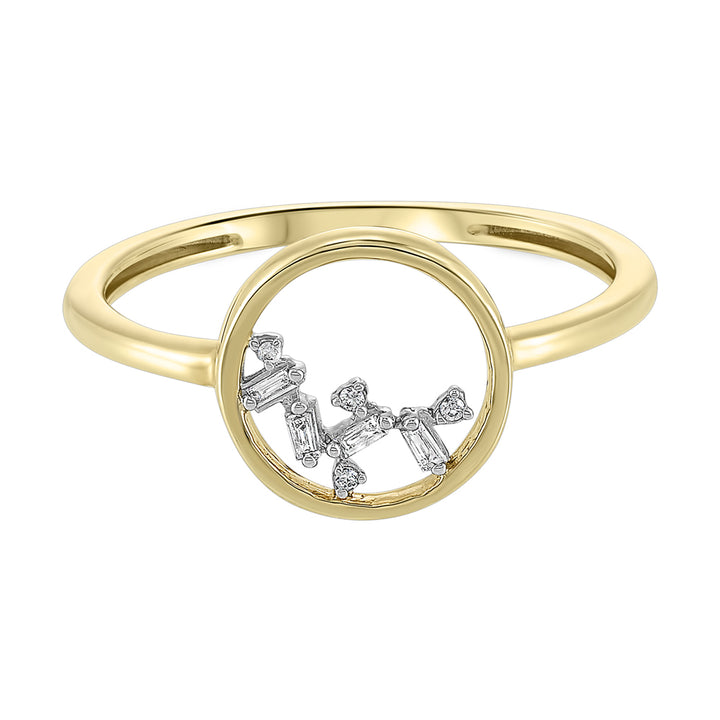 14Kt Yellow Gold Diamond 1/25Ctw Ring
