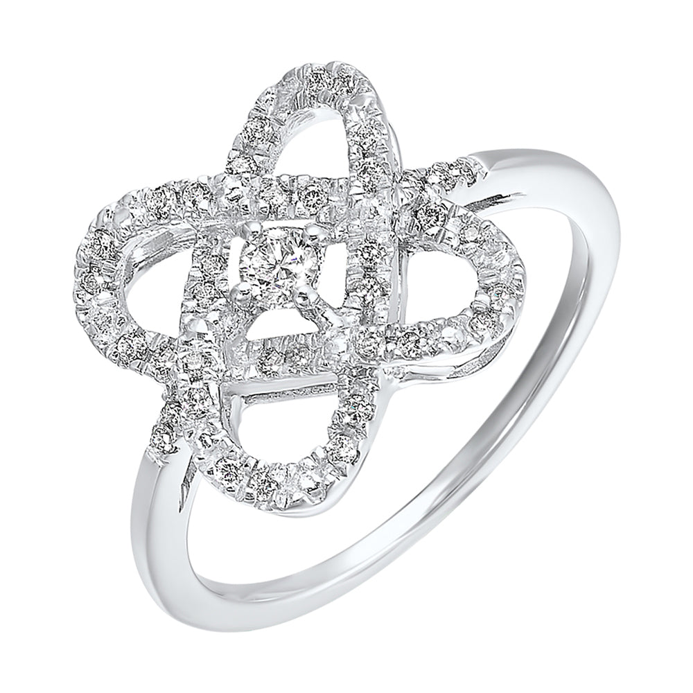 14Kt White Gold Diamond 1/4Ctw Ring