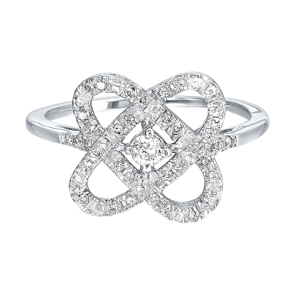 Silver Diamond 1/4Ctw Ring
