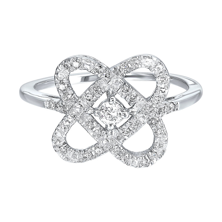 Silver Diamond 1/4Ctw Ring