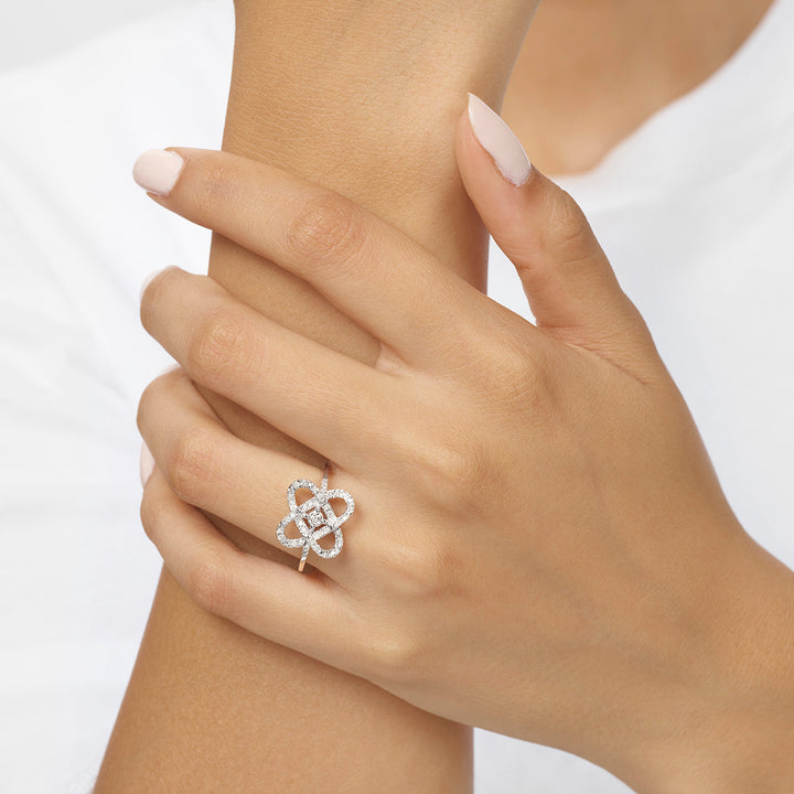 Silver Diamond 1/4Ctw Ring