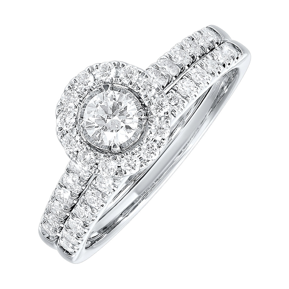 14Kt White Gold Diamond 3/4Ctw Ring