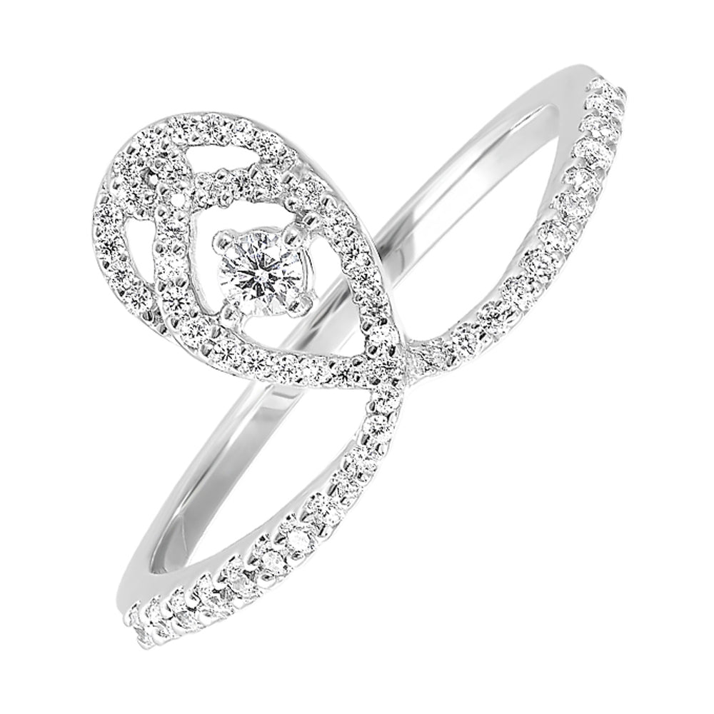 14Kt White Gold Diamond 1/4Ctw Ring