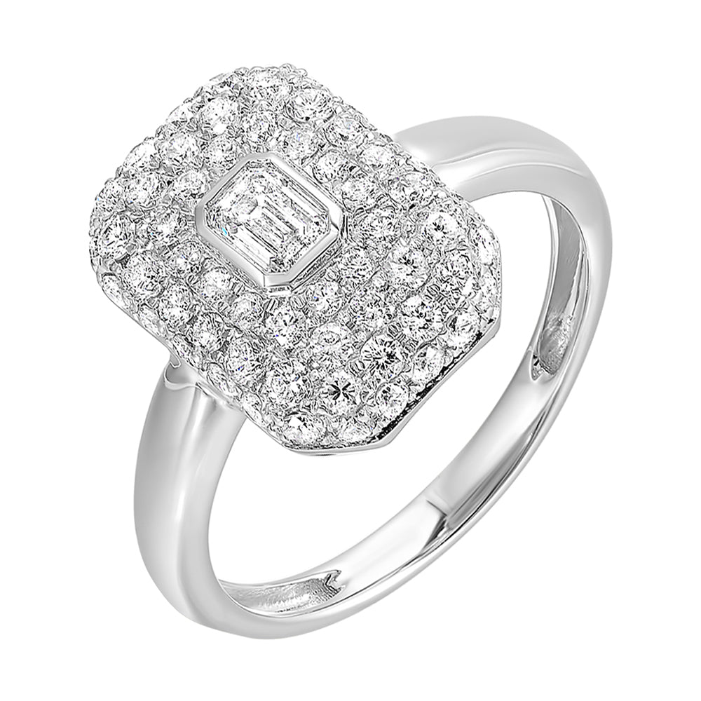 14Kt White Gold Diamond 1Ctw Ring