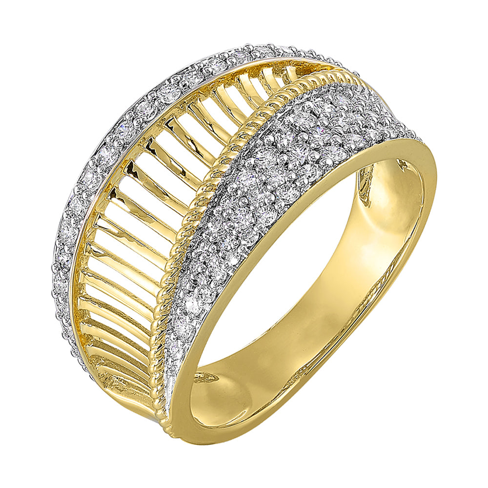 14Kt White Yellow Gold Diamond 1/2Ctw Ring