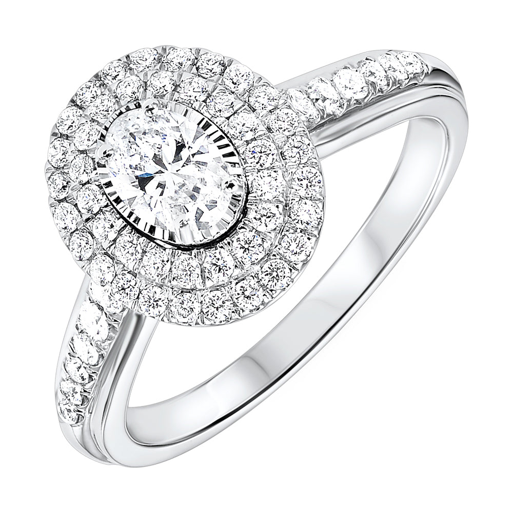 14Kt White Gold Diamond 3/4Ctw Ring
