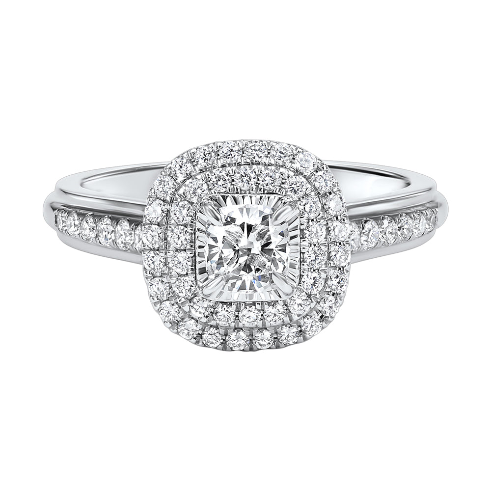 14Kt White Gold Diamond 3/4Ctw Ring