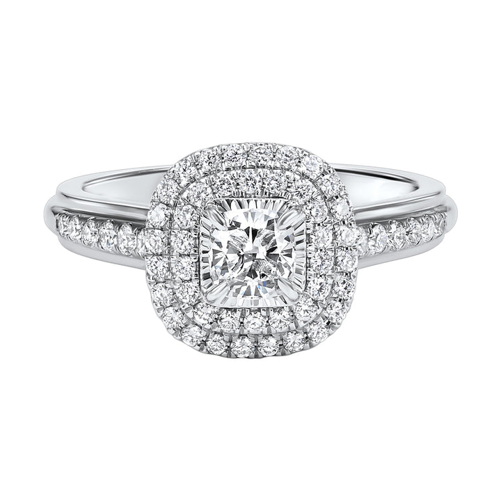 14Kt White Gold Diamond 3/4Ctw Ring