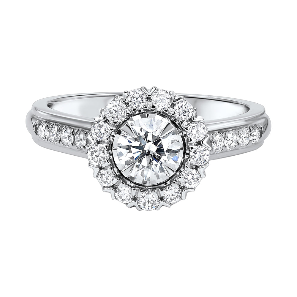 Silver White Diamond 1Ctw Ring