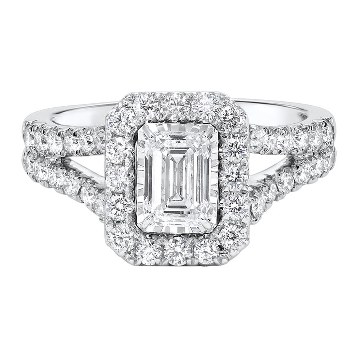 Silver White Diamond 1 5/8Ctw Ring