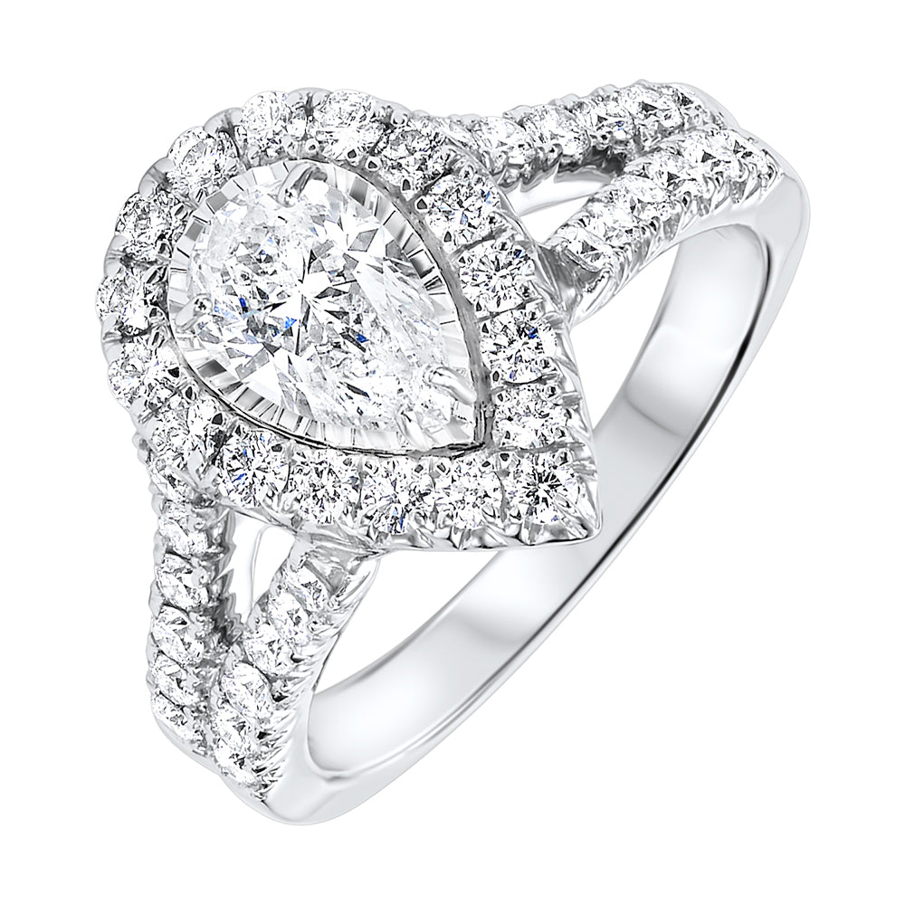14Kt White Gold Diamond 1Ctw Ring