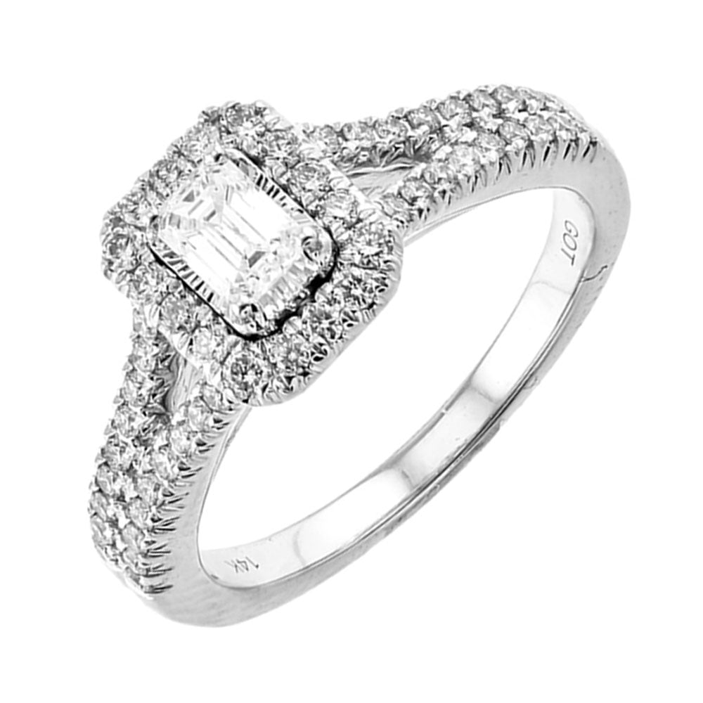 14Kt White Gold Diamond 3/4Ctw Ring