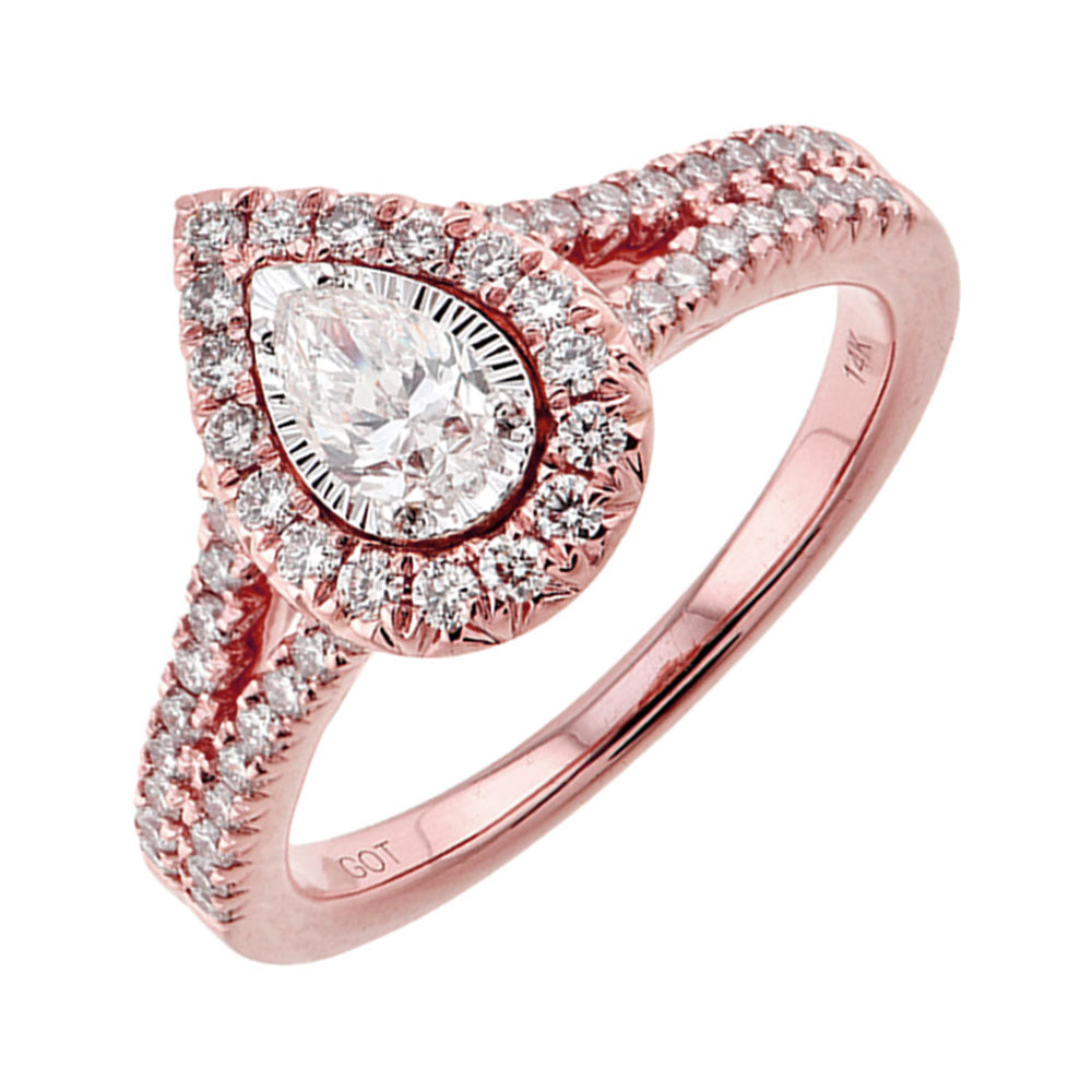 14Kt Rose Gold Diamond 3/4Ctw Ring