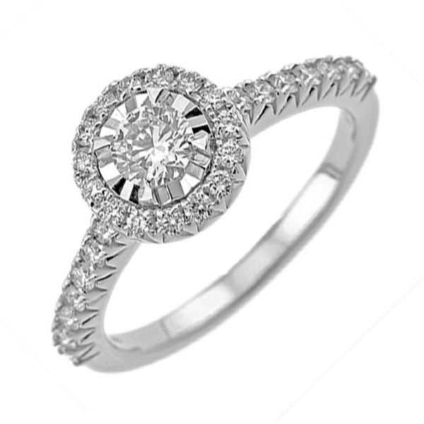 14Kt White Gold Diamond 3/4Ctw Ring