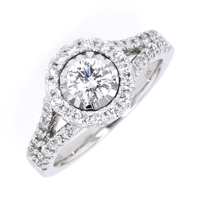 14Kt White Gold Diamond 1Ctw Ring