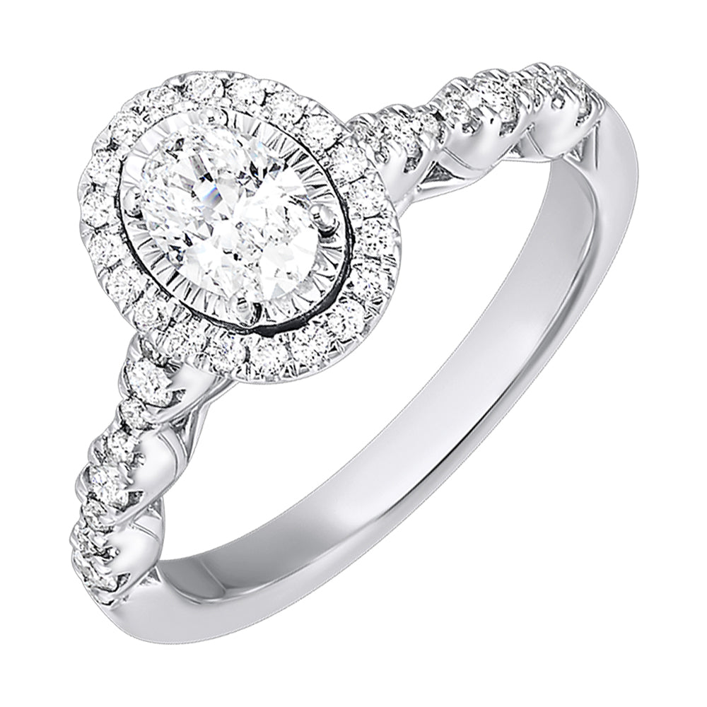 14Kt White Gold Diamond 5/6Ctw Ring