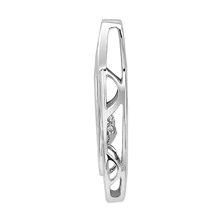 14Kt White Gold Diamond 1/10Ctw Pendant