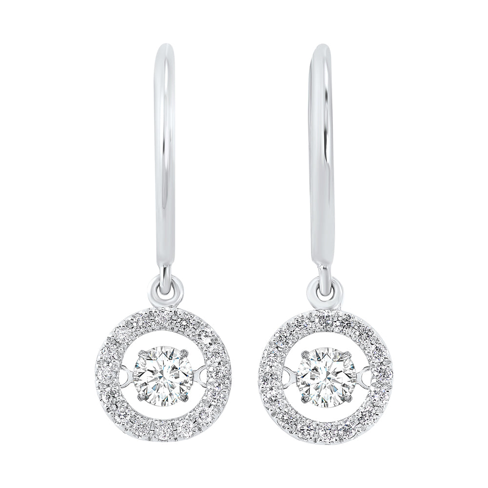 14Kt White Gold Diamond 3/4Ctw Earring