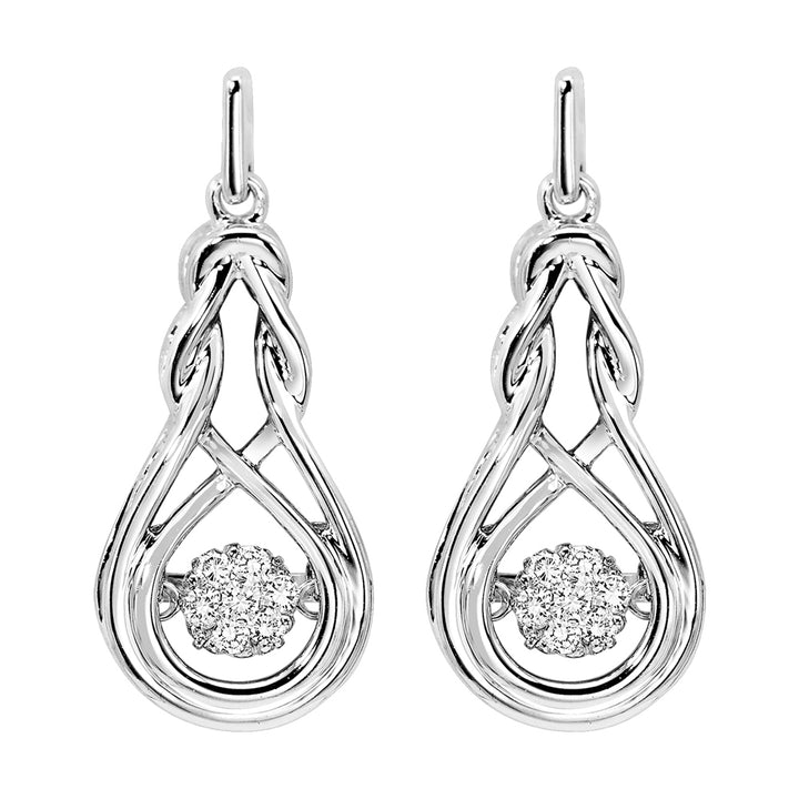 Silver Diamond 1/7Ctw Earring