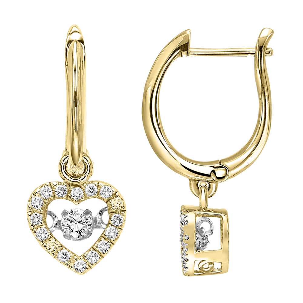 10Kt Yellow Gold Diamond 1/5Ctw Earring