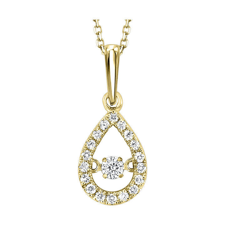 10Kt Yellow Gold Diamond 1/5Ctw Pendant