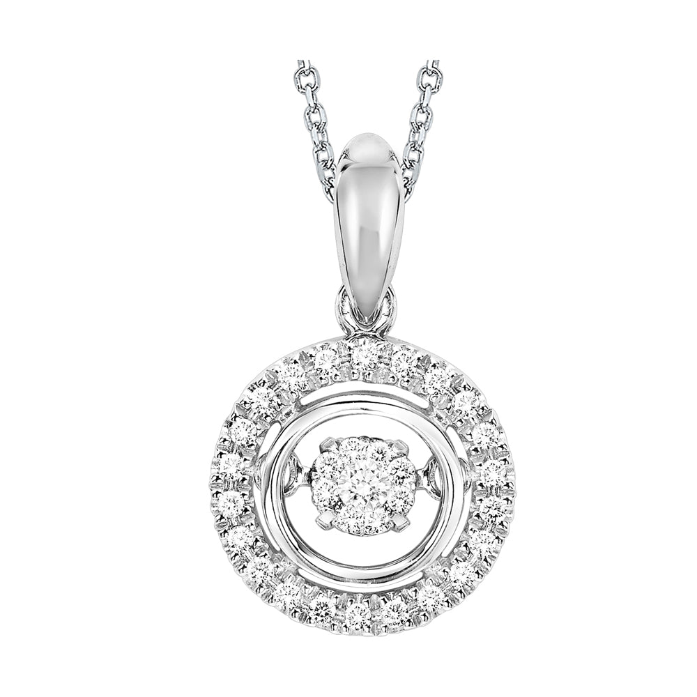 Silver Diamond 1/10Ctw Pendant