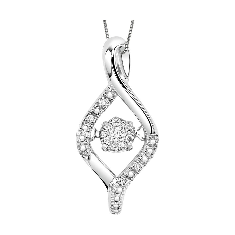 Silver Diamond 1/15Ctw Pendant