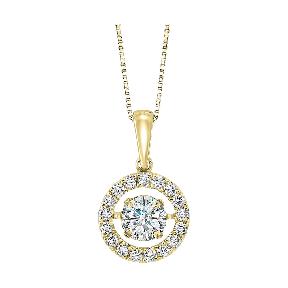 14Kt Yellow Gold Diamond 3/4Ctw Pendant