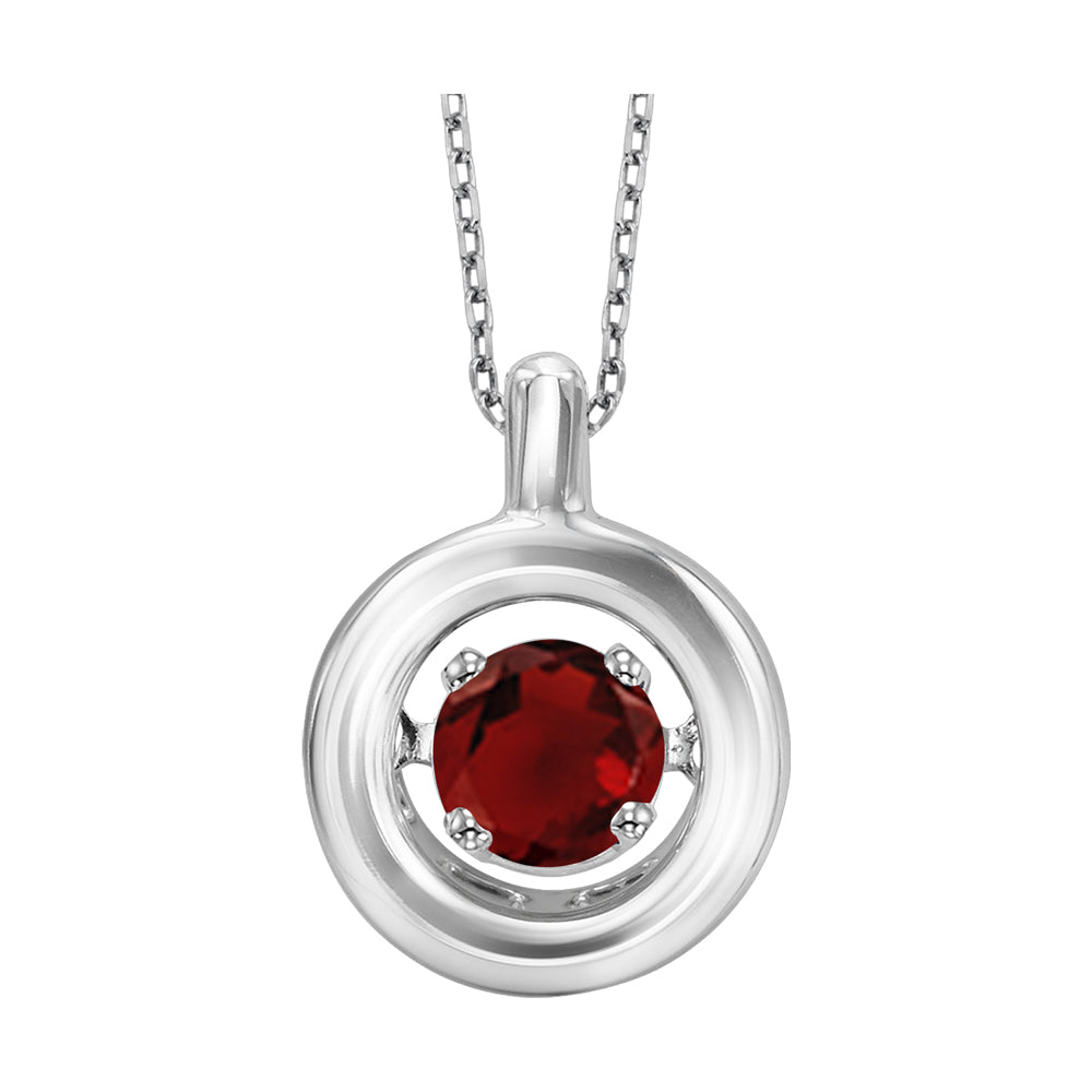 Silver Garnet 1/6Ctw Pendant