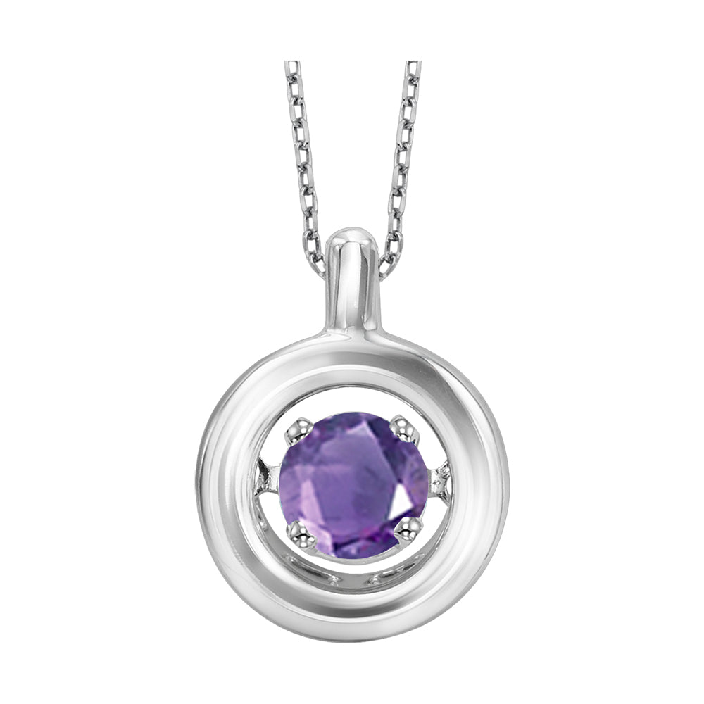 Silver Amethyst 1/6Ctw Pendant