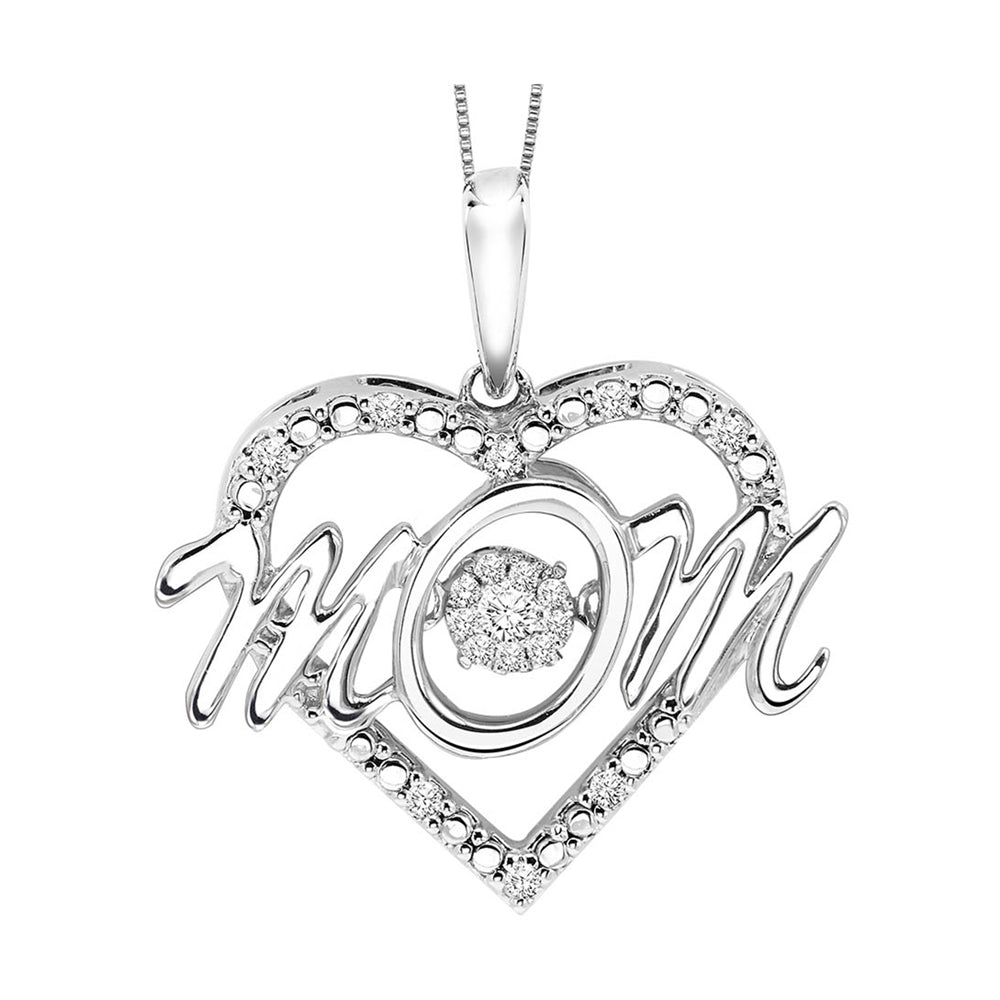 Silver Diamond 1/15Ctw Pendant
