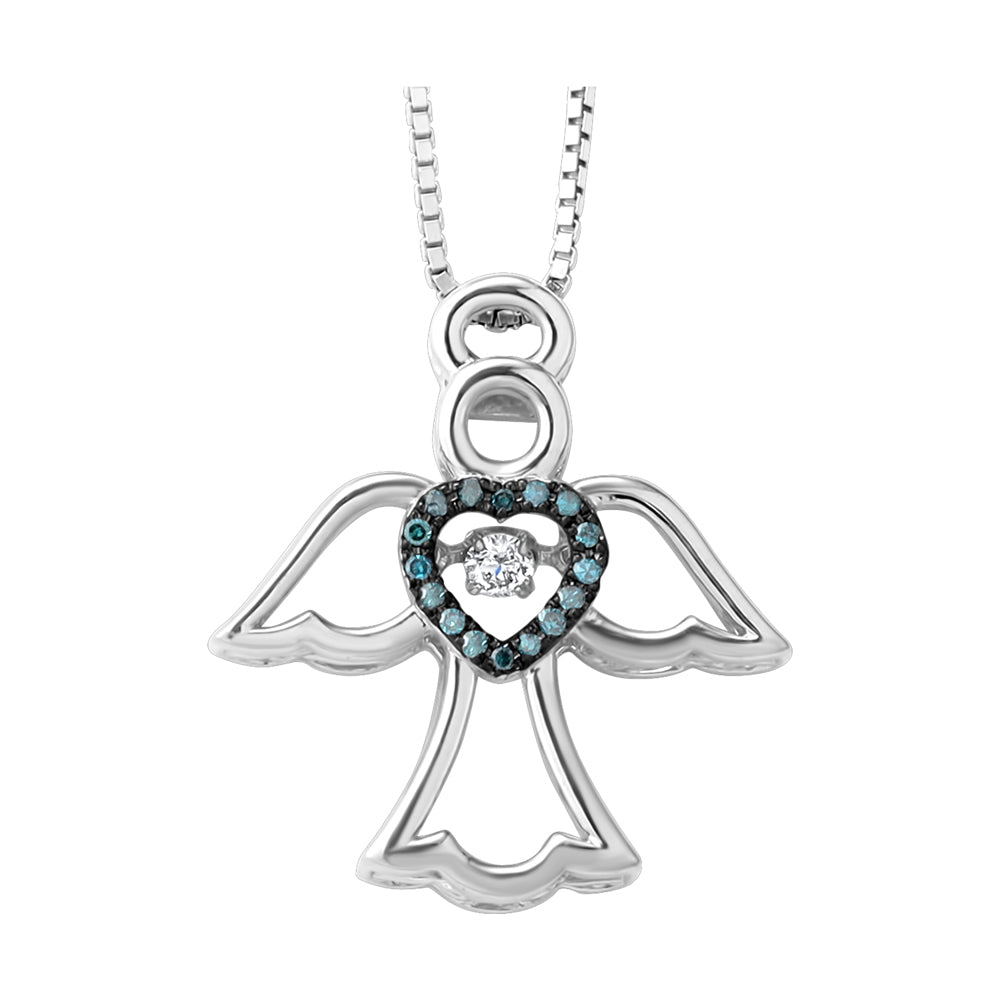Silver Diamond 1/10Ctw Pendant