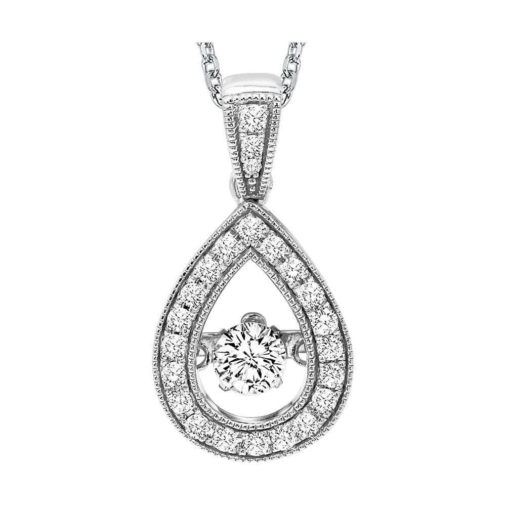 14Kt White Gold Diamond 1/3Ctw Pendant