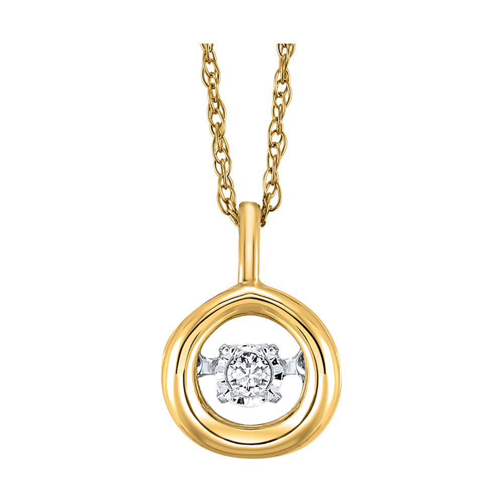 10Kt Yellow Gold Diamond 1/50Ctw Pendant