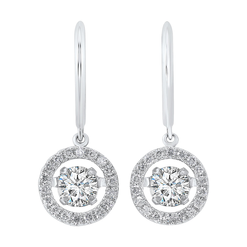 14Kt White Gold Diamond 2Ctw Earring