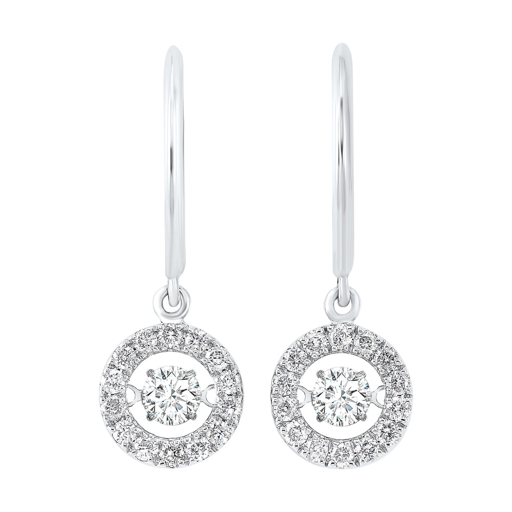 14Kt White Gold Diamond 1Ctw Earring