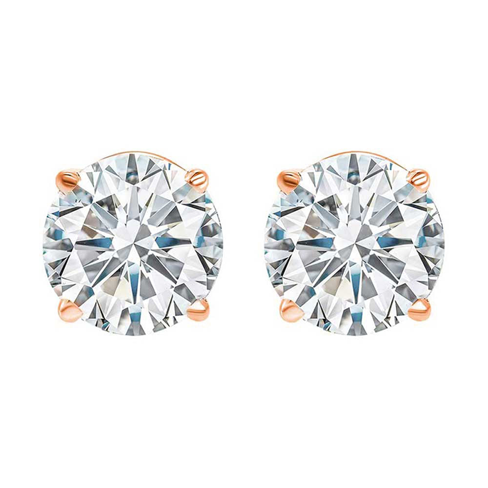14Kt Rose Gold Diamond 2Ctw Earring