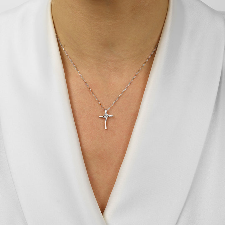 Silver Diamond 1/20Ctw Pendant