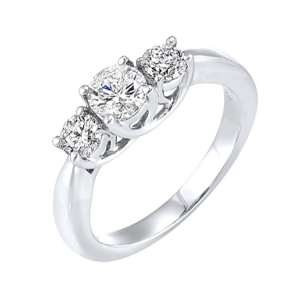 14k White & Rosé Gold Engagement Ring With 27 Diamonds | Orin Jewelers |  Northville, MI
